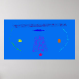 Konst Porpourri Ljusblå Minimalistisk Abstrakt Poster