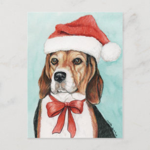 Konst Postcad för julBeaglehund Helg Vykort