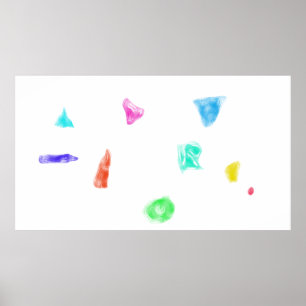Konst Potpourri Vit bakgrund Minimalism Poster