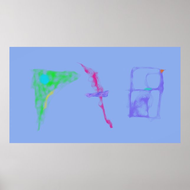 Konst Potpurri  Grå Minimalistisk Poster (Framsidan)