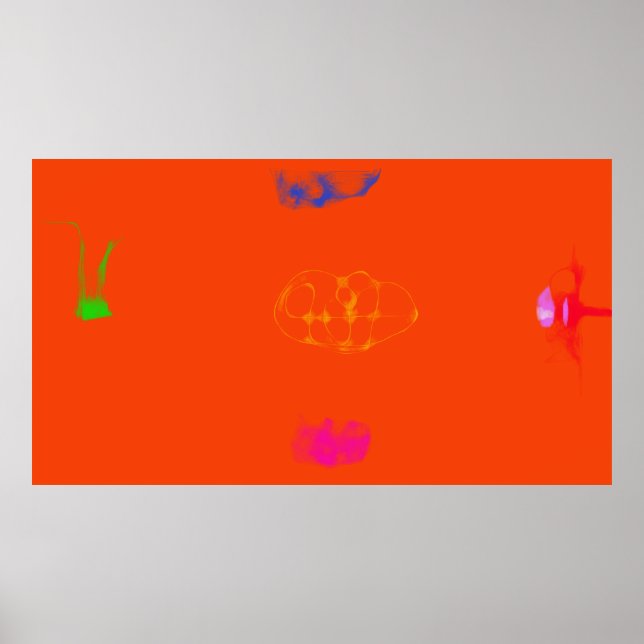 Konst Potpurri  Orange Minimal Abstrakt Poster (Framsidan)