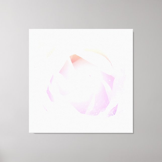 **Konst Rosa Fersken Ros Blommig AR8 Sträckt Canva Canvastryck (Framsida)