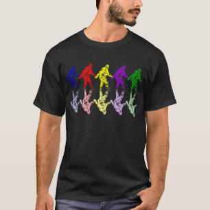 KONST SKOLAR SQUATCH - den färgrika Bigfoot T Shirt