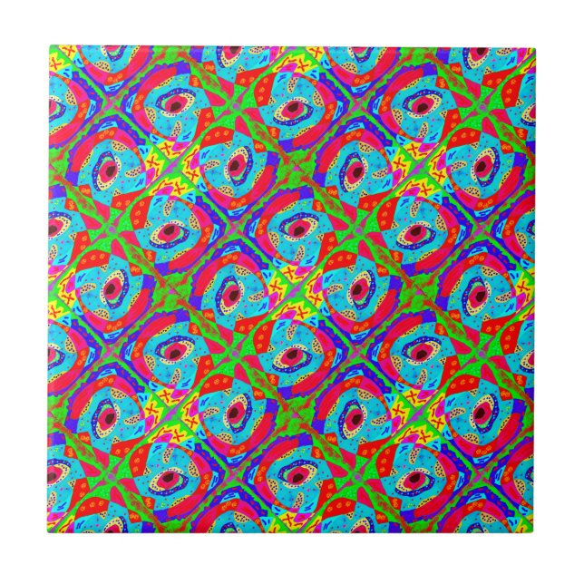 Konst som inspirerats av stamkonsten Aboriginal Kakelplatta (Framsidan)