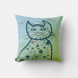 Konst ,Söt Katt Clipart Kudde