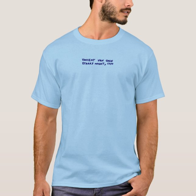 konst Starry Night T Shirt (Framsida)