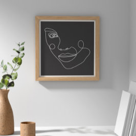  konst svart och vit Ansikte Poster