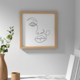  konst svart och vit Ansikte Poster