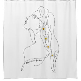 Konst teckning av kvinna - Bloom där du är