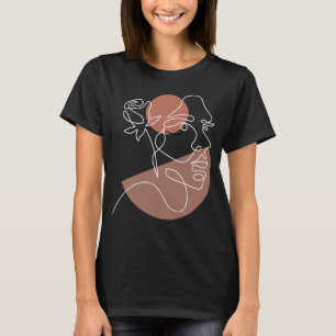 Konst Teckning Woman ansikte Tshirt T Shirt