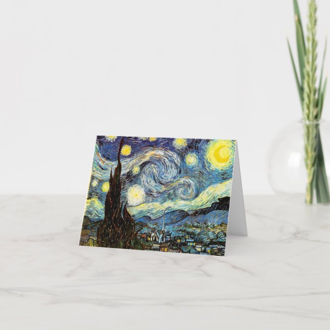 Konst Van Gogh för Starry natt Kort (Framsida)