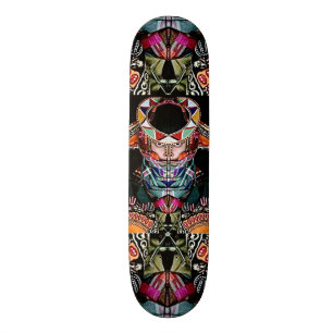 Konst vid den Davey AFRICANA 2 skateboarden Mini Skateboard Bräda 18,5 Cm