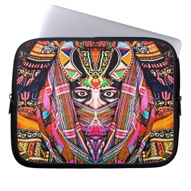 Konst vid den Davey AFRICANA laptop sleeve (Framsidan)