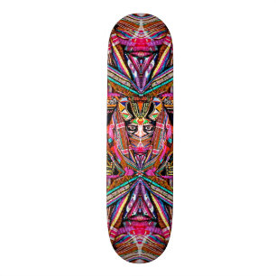 Konst vid den Davey AFRICANA skateboarden Mini Skateboard Bräda 18,5 Cm