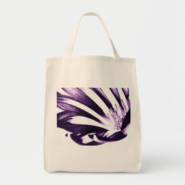 Konst vid för passiondaisy för ljung purpurfärgad tygkasse (Framsidan)