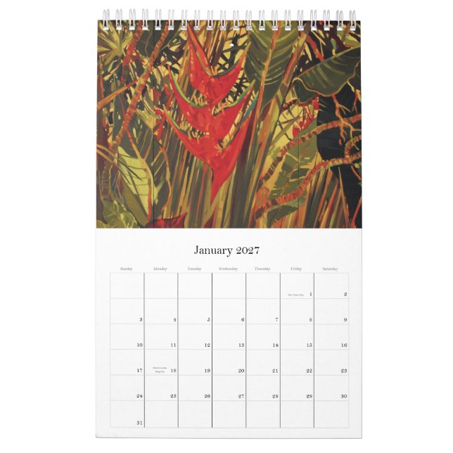 Konst vid kalendern för backe 2012 kalender (Jan 2027)