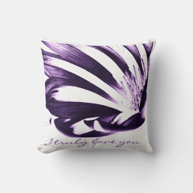 Konst vid purpurfärgad passion för ljung, kudde (Framsida)