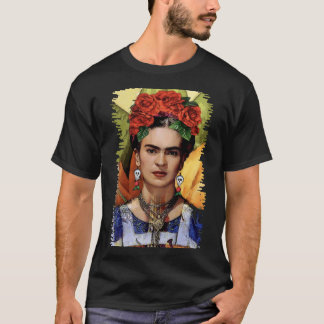 konst vintage Frida kahlo konstblomgåva till fläkt T Shirt