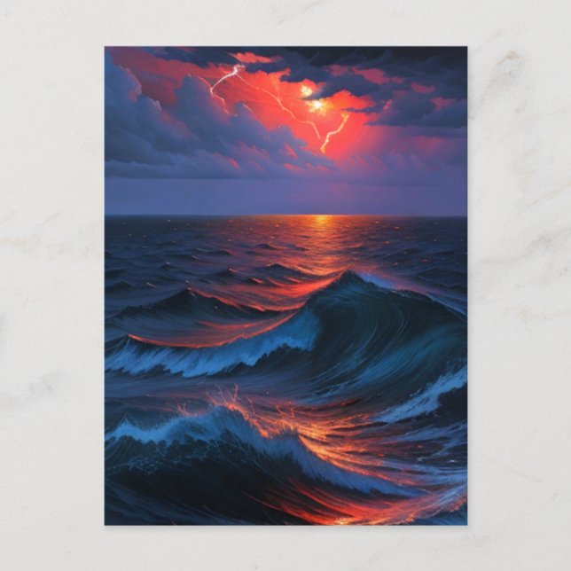 Konst vykort för havssturm (Framsida)