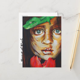 Konst. vykort - Kväll och server