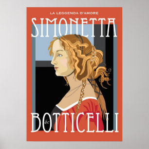 Konstaffisch: Botticelli Simonetta Vespuci: 20x28 Poster
