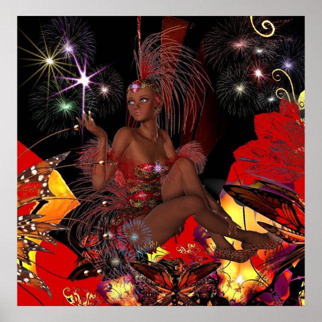 Konstaffisch firande showgirl poster (Framsidan)