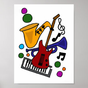 Konstaffisch för musik CA Poster