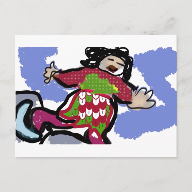 konståka dans vykort (Framsida)