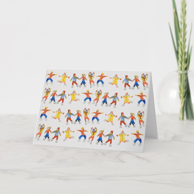 Konståkare Konst för välgörenhet kort (Framsida)