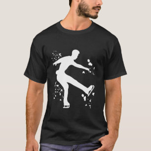 Konståkare Konståkning Färgglada Flickor Skridskoå T Shirt