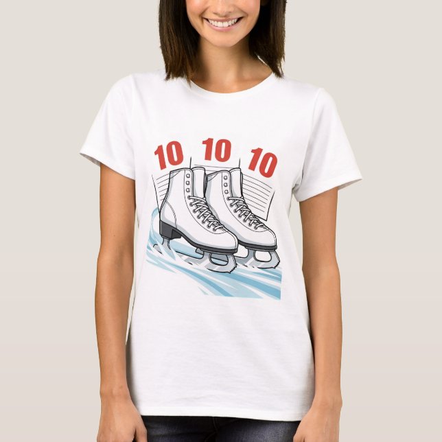 Konståkare med resultat-kort - T-shirts & Sweaters (Framsida)