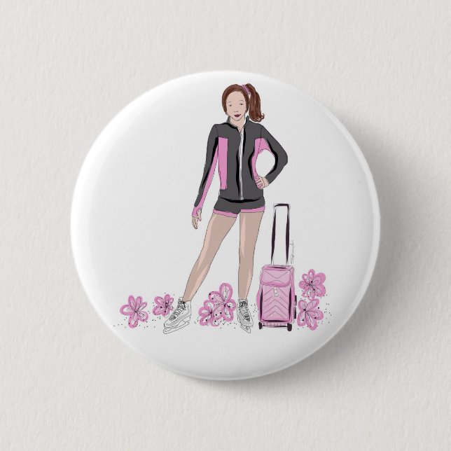 Konståkaren med Zuka hänger lös Knapp (Framsida)