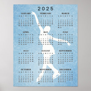 Konståkersdesign 2025 Kalenderplansch Poster
