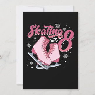 Konståkning 8-års födelsedagsflicka 8 år gammal inbjudningar