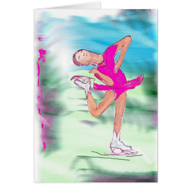 Konståkning Hälsningskort (Framsidan)