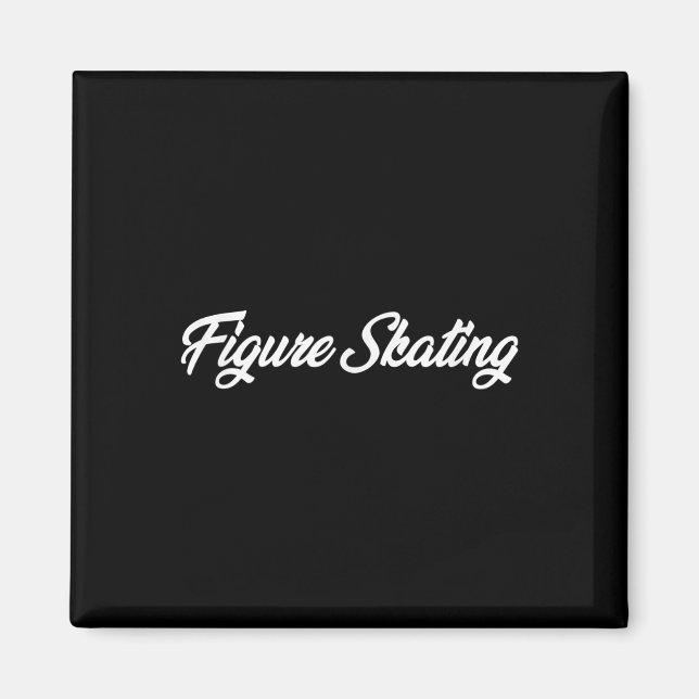 Konståkning Kursiv Text Nyhet Hobbysaker  Magnet (Framsidan)