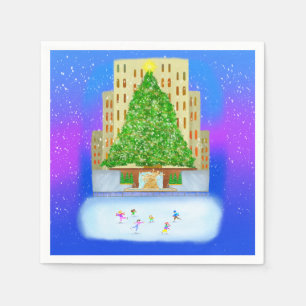 Konståkning på Rockefeller Center Pappersservett