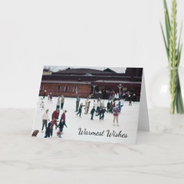 Konståkning, Retro isrink människor Vinter Helgkort