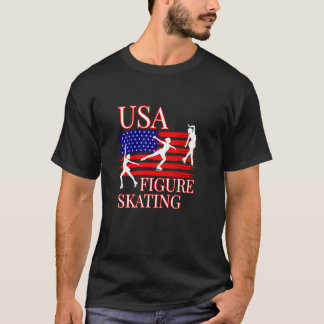 Konståkning - USA Amerikansk konståkning Vinter T Shirt