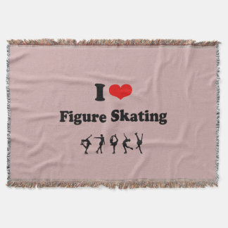 Konståkningkastfilt, hjärta, kärlek filt