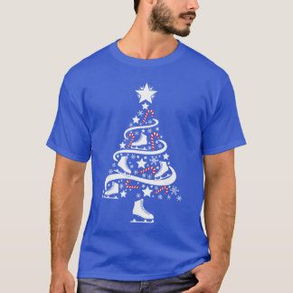 Konståknings Julgran Jul Skridskoåkare Vinter Spö T Shirt