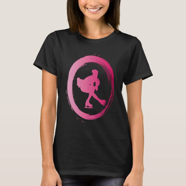 konståkningsdans isskridsko konståkare t shirt (Framsida)