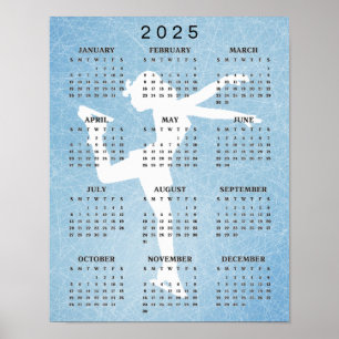 Konståkningsdesign 2025 Kalenderplanscher Poster
