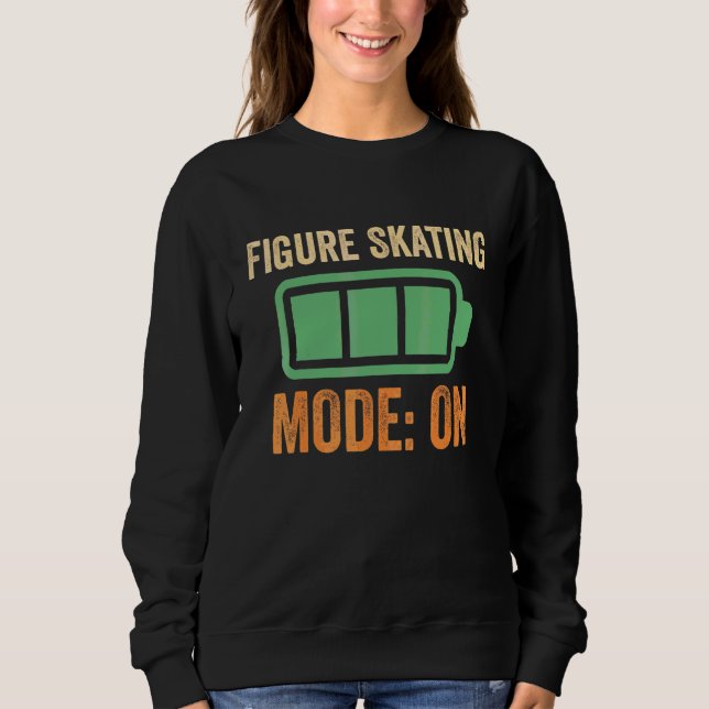 Konståkningsläge På Batteridesign T Shirt (Framsida)