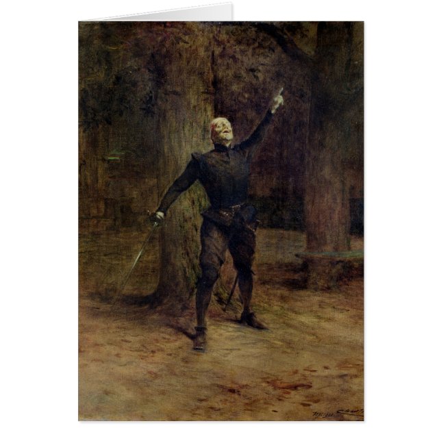 Konstant Coquelin som Cyrano de Bergerac Hälsningskort (Framsidan)