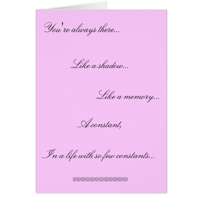 Konstant följe hälsningskort (Framsidan)