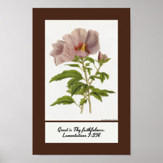 Konstanta Hibiscus inspirationerande Poster Skriv