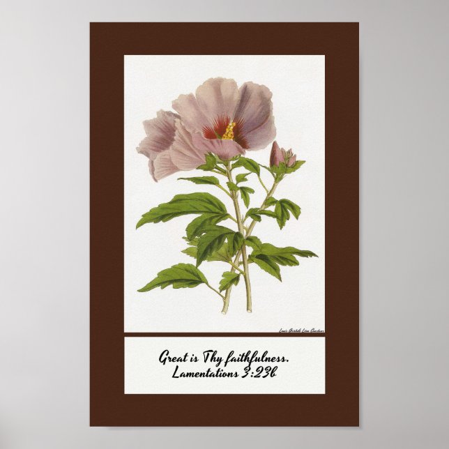 Konstanta Hibiscus inspirationerande Poster Skriv  (Framsidan)