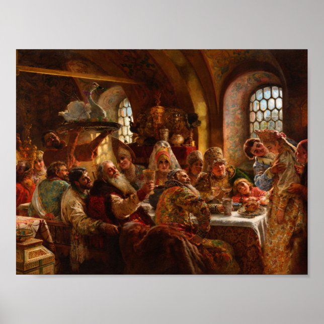 Konstantin Makovsky - A Boyar Bröllop Feast Poster (Framsidan)