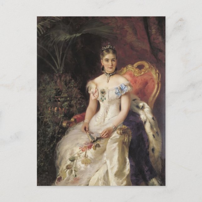 Konstantin Makovsky- Countess Maria Porträtt Vykort (Framsida)